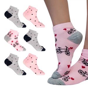 Kit de 6 Pares de Meias Feminina Cano Curto 33 ao 38 Altomax