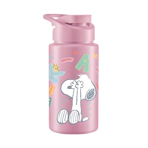O Squeeze Rosa Personagem do Snoopy de Charlie Brown 500ml