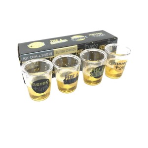 Jogo de Copos Aperitivos Shots Personalizados com 4 Peças Unika