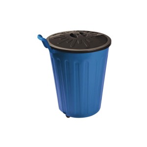 Cesto Fechado Redondo com Rodas e Alça Reforçada 100 Litros Arqplast