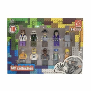 Kit com 10 Mini Bonecos Colecionáveis Monta e Desmonta