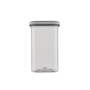 Pote Organizador Transparente Tampa Preta 1500 ml