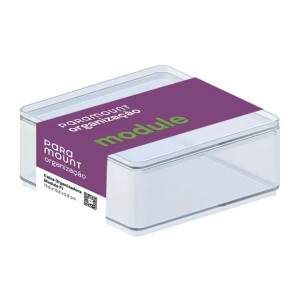 Caixa Organizadora Module F1 13,6 x 13,6 x 5,8 CM Transparente da Paramount