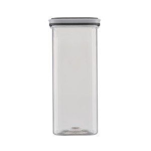 Pote Organizador Transparente com Tampa Preta 1 litro