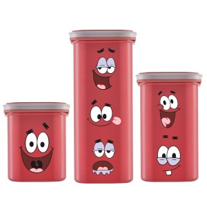 Kit 3 Potes Organizadores do Patrick Estrela do Bob Esponja
