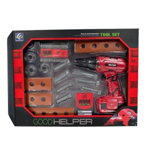 Brinquedo Kit Ferramentas Parafusadeira, Parafusos, Madeiras, Porcas e Mais