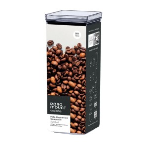 Pote Hermético Quadrado 2.2L 10,5x10,5x27cm Lumini Paramount