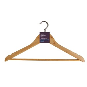 Kit Cabide de Madeira com 3 Peças 44,5x23x1,2cm Paramount