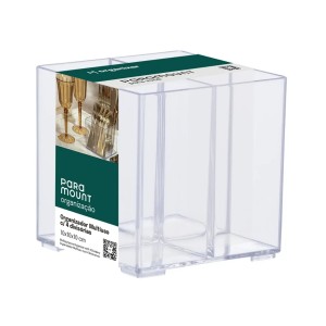  Organizador Elegance com 4 Divisórias Transparente da Paramount