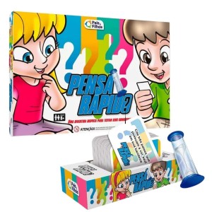 Jogo Pensa Rápido 180 Cartas De Perguntas Pais & Filhos