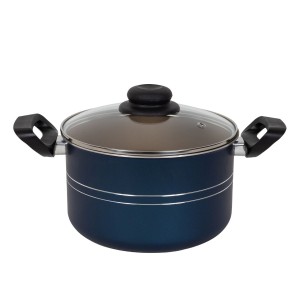 Panela Caçarola Antiaderente Premium Azul 5.3L N22 Araflon