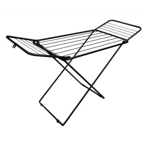 Varal de Chão Ravenna Aço Black - Suporta 19kg, Compacto e Versátil