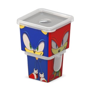 Pote Organizador Duplo Sonic Sega Multiuso 430ml 150ml