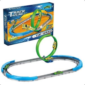 Brinquedo Pista de Corrida Com Trilho Loop 360 e Carrinho