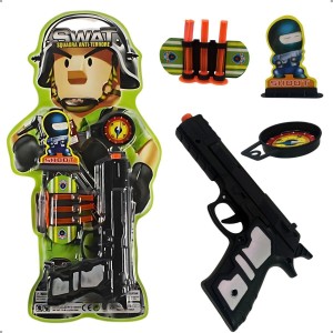 Brinquedo Lançador de Dardos Estilo Glock com 3 Dardos