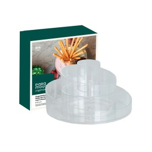 Organizador Giratório com 8 Divisórias Transparente