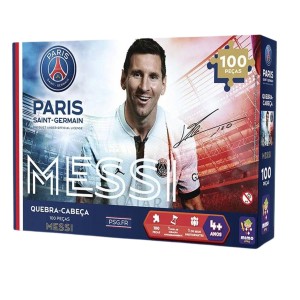 Quebra Cabeça Lionel Messi PSG com 100 pçs